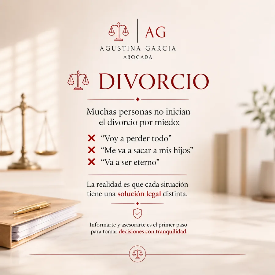 Posteo sobre divorcio y miedos frecuentes