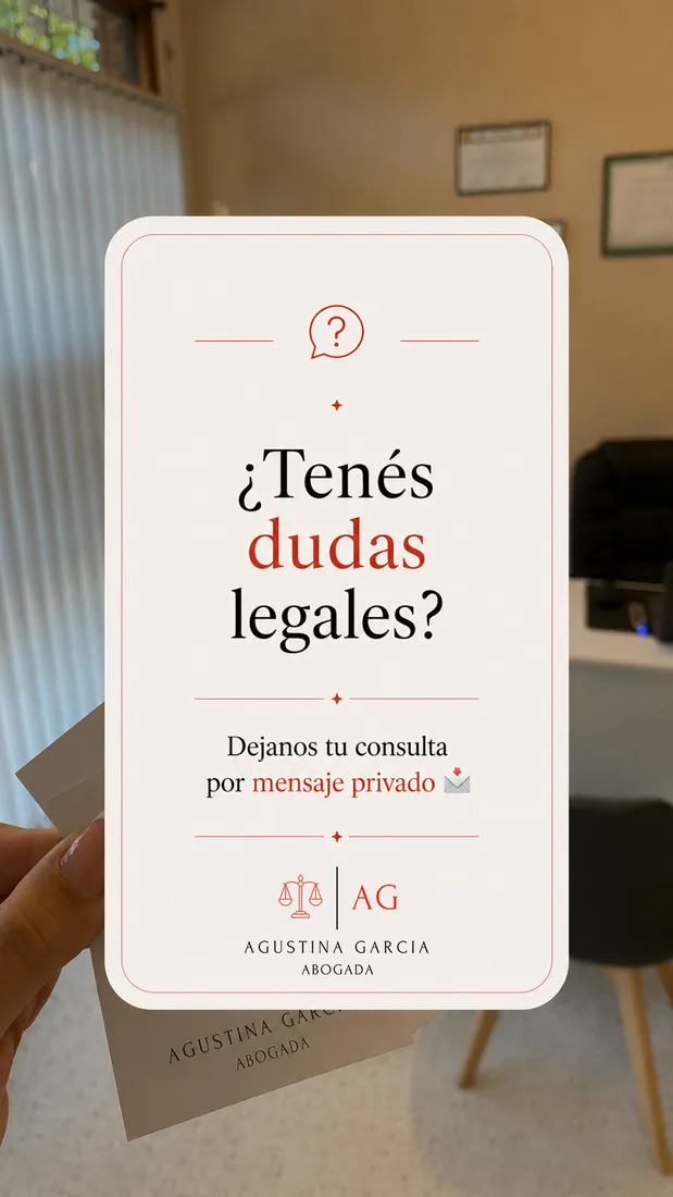 Historia de Instagram sobre dudas legales